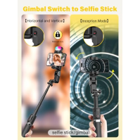 Gimbal stabilizátor se sledováním obličeje bez aplikace, světelný RGB stabilizátor 4 v 1, přenosný stativ pro telefon, stabilizá